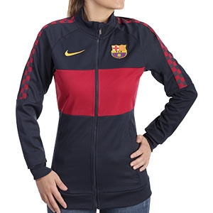 Chaqueta chándal Nike I96 Barcelona mujer himno 2019 2020 - Chaqueta chándal mujer himno Nike FC Barcelona 2019 2020 - azul marino y roja - frontal