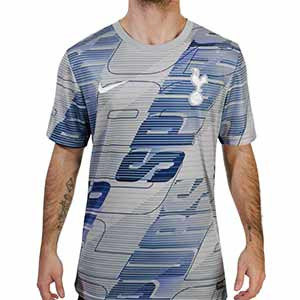 Camiseta Nike Tottenham pre-match 2019 2020 - Camiseta pre partido Nike Tottenham Hotspur 2019 2020 - gris y azul - frontal