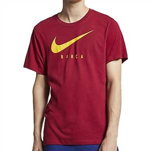 Camiseta algodón Nike Barcelona Dry Travel Ground - Camiseta de algodón Nike del FC Barcelona 2019 2020 - granate - frontal