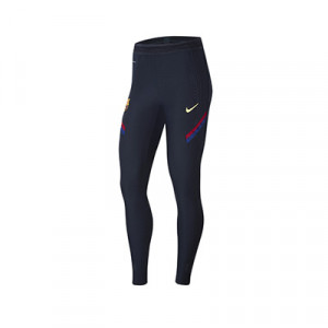 Pantalón Nike Barcelona entreno mujer Vapor Knit Strike 19 2020 - Pantalón largo d emujer oficial de entrenamiento FC Barcelona 2019 2020 - azul marino - frontal