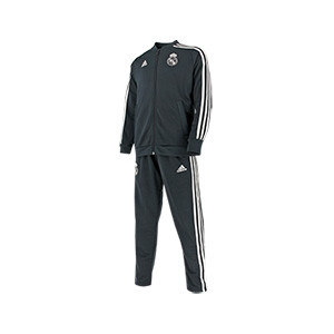 Conjunto adidas niño Real Madrid PES - Conjunto de chándal infantil Real Madrid 2018 2019 - negro - frontal