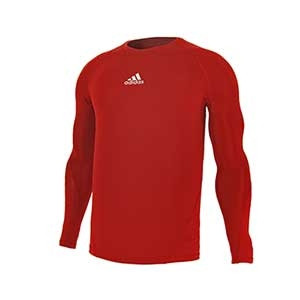 Camiseta compresiva M/L adidas Alphaskin - Camiseta entrenamiento compresiva manga larga adidas Alphaskin - Rojo - frontal