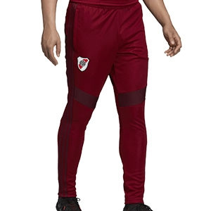 Pantalón adidas River Plate entreno 2019 2020 - Pantalón largo entrenamiento adidas River Plate 2019 2020 - granate - frontal