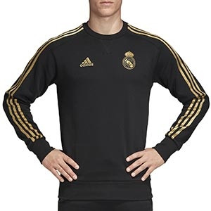 Sudadera adidas Real Madrid 2019 2020 - Sudadera de algodón Real Madrid 2019 2020 - negra - frontal