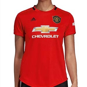 Camiseta adidas 1a United mujer 2019 2020 - Camiseta mujer primera equipación Manchester United 2019 2020 - roja - frontal