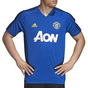 Camiseta adidas United entreno 19 2020 - Camiseta entrenamiento adidas Manchester United 2019 2020 - azul - frontal