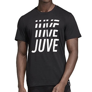 Camiseta adidas Juventus DNA Graphic - Camiseta de algodón de la Juventus adidas - negra - frontal