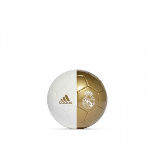 Balón adidas Real Madrid Talla Mini - Balón de fútbol adidas Real Madrid 2019 2020 talla mini - blanco y dorado - frontal