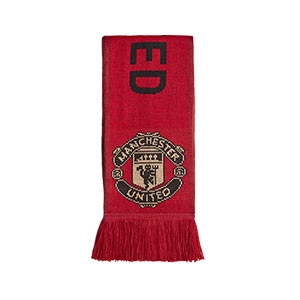 Bufanda adidas Manchester United - Bufanda adidas Manchester United 2019 2020 - roja - frontal detalle