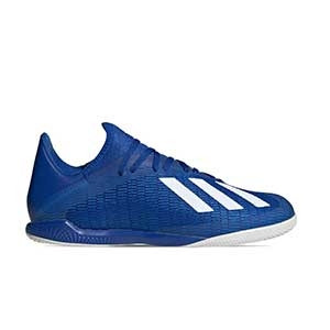 adidas X 19.3 IN - Zapatillas de fútbol sala adidas suela lisa IN - azules - derecho