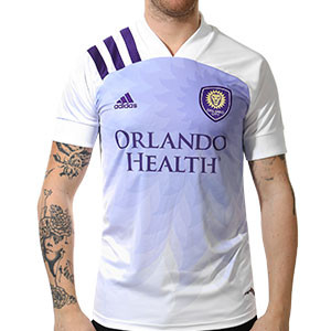 Camiseta adidas 2a Orlando City SC 2020 - Camiseta adidas segunda equipación Orlando City SC 2020 de la MLS - blanca y púrpura - frontal