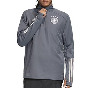 Sudadera adidas Alemania entreno 19 20 Warm - Sudadera entrenamiento invierno selección alemana 2019 2020 - gris - frontal