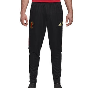 Pantalón adidas Bélgica entreno 2019 2020 - Pantalón largo de entrenamiento selección belga 2019 2020 - negro - frontal