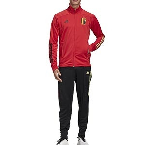 Chándal adidas Bélgica 2019 2020 - Conjunto de chándal adidas de la selección belga 2019 2020 - rojo y negro - frontal