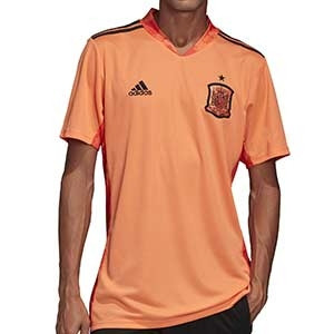 Camiseta adidas España portero 2019 2020 - Camiseta de manga larga de portero selección española 2019 2020 - naranja - frontal