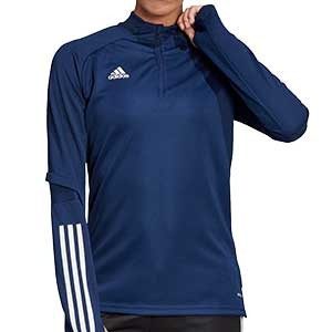 Sudadera adidas Condivo 20 mujer - Sudadera de mujer de entrenamiento de fútbol adidas - azul marino - frontal