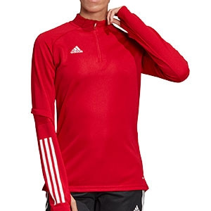 Sudadera adidas Condivo 20 mujer - Sudadera de entrenamiento de fútbol para mujer adidas - roja - frontal