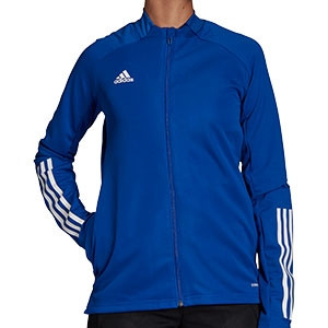 Chaqueta adidas Condivo 20 mujer - Chaqueta de entrenamiento de fútbol para mujer adidas - azul - frontal