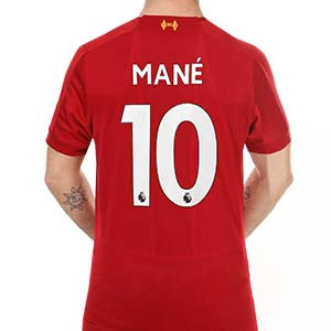 Camiseta New Balance Liverpool Mané 2019 2020 - Camiseta Mané primera equipación New Balance Liverpool 2019 2020 - roja - trasera