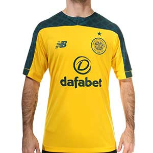 Camiseta New Balance 2a Celtic Glasgow 19 2020 - Camiseta segunda equipación New Balance Celtic de Glasgow 2019 2020 - amarilla y verde - frontal