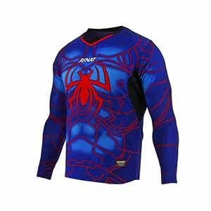 Camiseta portero Rinat Aracnik - Camiseta de portero de manga larga aculchada Rinat - Azul / rojo - frontal