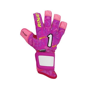 Rinat Asimetrik Hunter Pro - Guantes de portero profesionales Rinat corte Ergo-Roll - rosas - frontal derecho