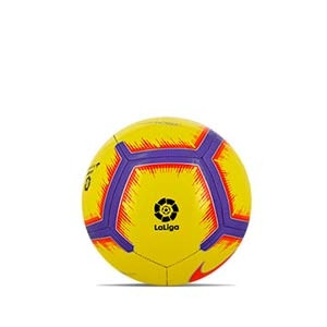 Balón Nike La Liga 18 2019 Pitch Hi-Vis Talla 3 - Balón de fútbol Nike de La Liga española LFP 2018 2019 de invierno talla 3 - amarillo - frontal