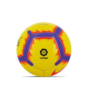 Balón Nike La Liga 18 2019 Pitch Hi-Vis Talla 5 - Balón de fútbol Nike de La Liga española LFP 2018 2019 de invierno talla 5 - amarillo - frontal