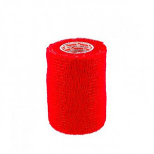 Prowrap 7,5 cm Premier Sock rojo - Esparadrapo sujeta espinilleras Prowrap 7,5 cm - rojo - frontal