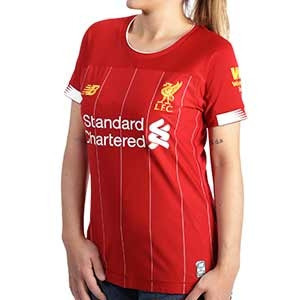 Camiseta New Balance Liverpool mujer 2019 20 - Camiseta mujer primera equipación New Balance Liverpool 2019 2020 - roja - frontal