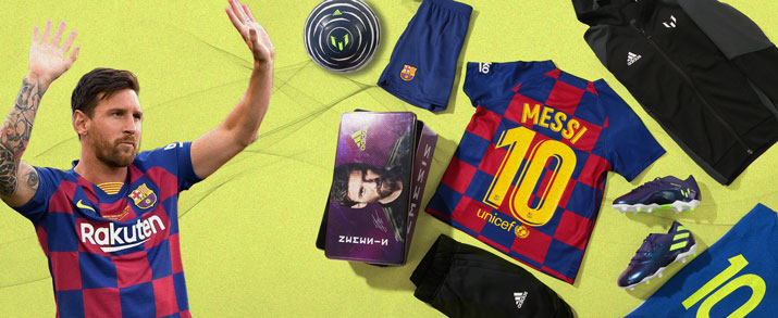 Bodegón de productos del jugador de FC Barcelona Leonel Messi